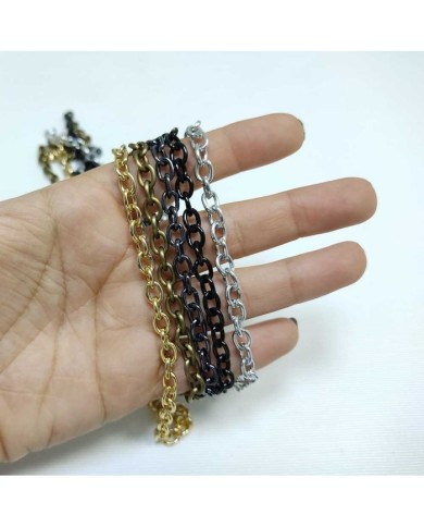 Takı Zinciri - 5 mm - Koyu Gold - 10 Metre