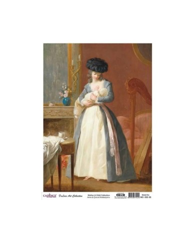 CADENCE DELUXE ART ANNE & ÇOCUK PİRİNÇ DEKOPAJ MODEL MC-002 (30X42)