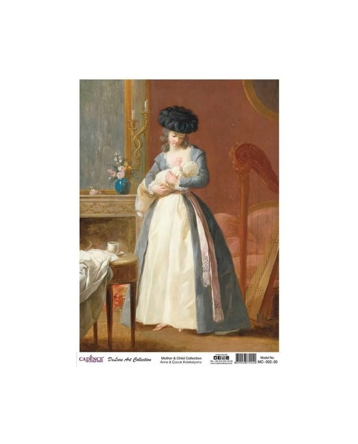 CADENCE DELUXE ART ANNE & ÇOCUK PİRİNÇ DEKOPAJ MODEL MC-002 (30X42)