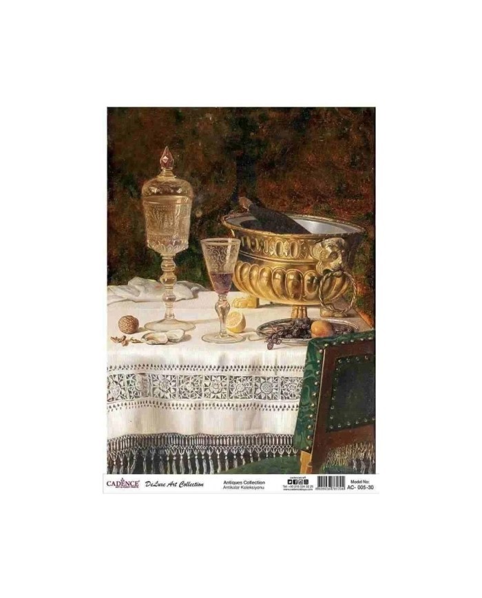 CADENCE DELUXE ART ANTİKALAR PİRİNÇ DEKOPAJ MODEL AC-005 (60X85)