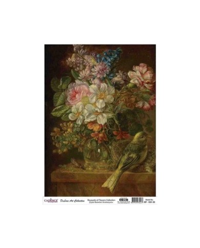 CADENCE DELUXE ART ÇİÇEK BUKETLERİ PİRİNÇ DEKOPAJ MODEL BF-002 (60X85)