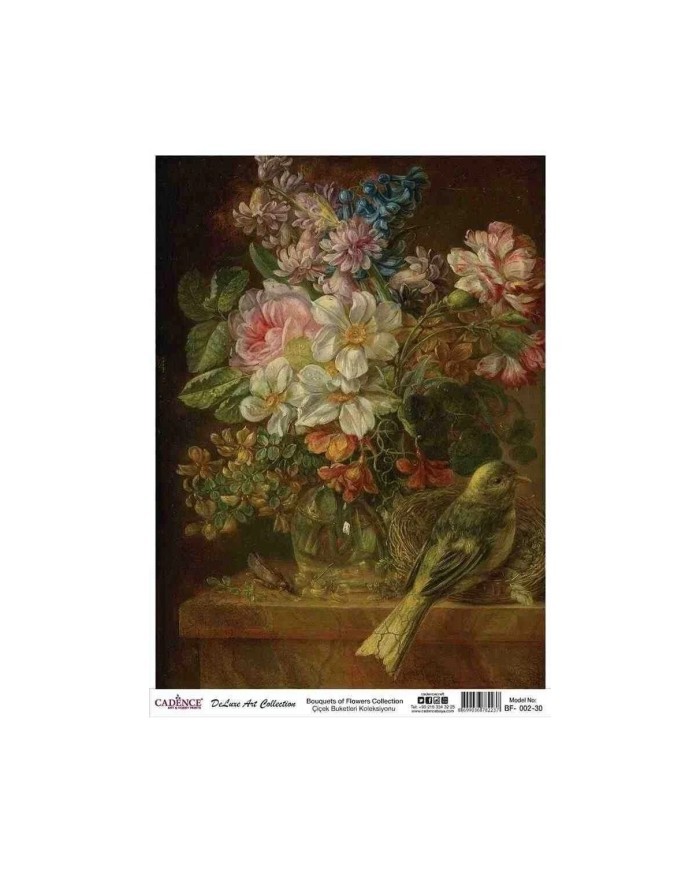CADENCE DELUXE ART ÇİÇEK BUKETLERİ PİRİNÇ DEKOPAJ MODEL BF-002 (60X85)