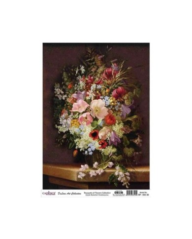 CADENCE DELUXE ART ÇİÇEK BUKETLERİ PİRİNÇ DEKOPAJ MODEL BF-003 (60X85)