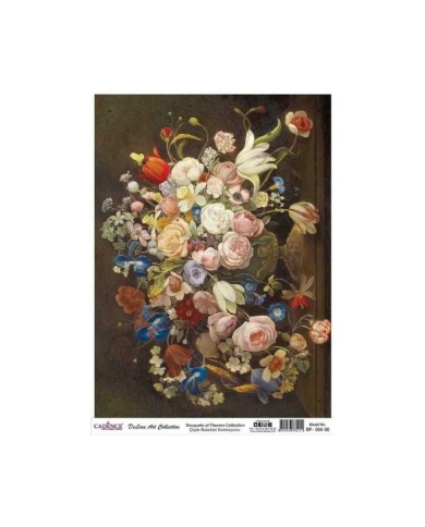 CADENCE DELUXE ART ÇİÇEK BUKETLERİ PİRİNÇ DEKOPAJ MODEL BF-004 (30X42)