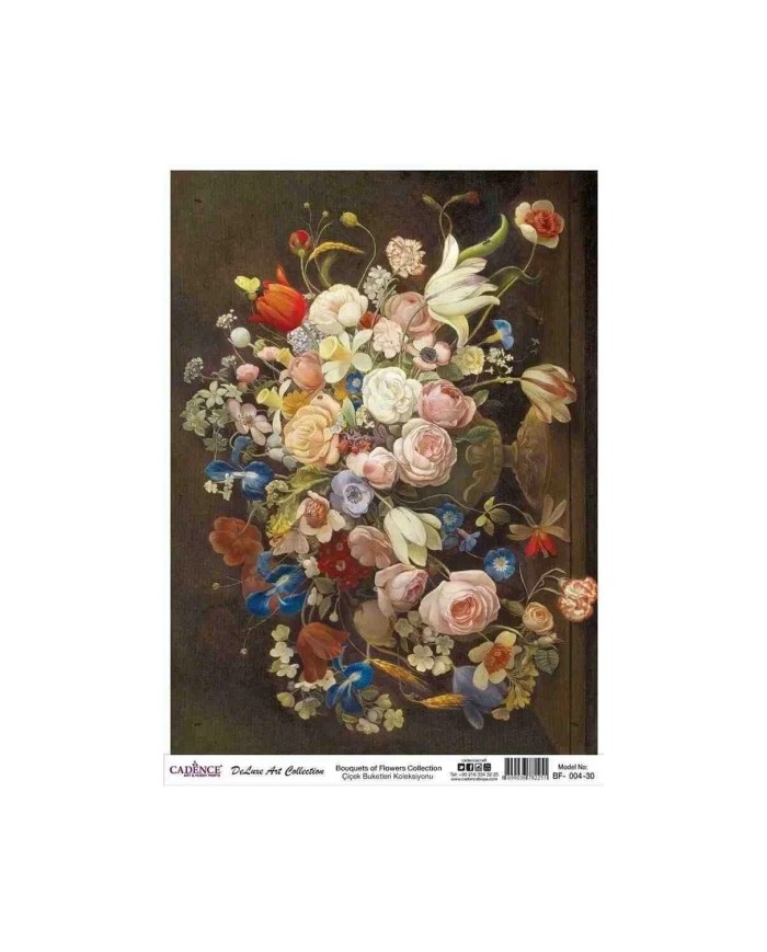 CADENCE DELUXE ART ÇİÇEK BUKETLERİ PİRİNÇ DEKOPAJ MODEL BF-004 (60X85)