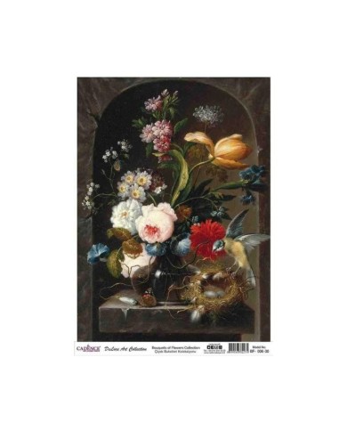 CADENCE DELUXE ART ÇİÇEK BUKETLERİ PİRİNÇ DEKOPAJ MODEL BF-006 (60X85)