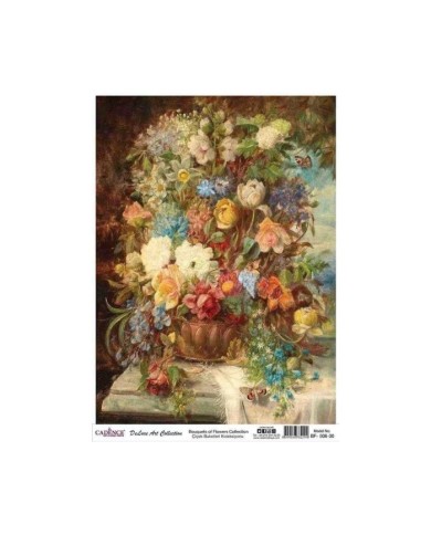 CADENCE DELUXE ART ÇİÇEK BUKETLERİ PİRİNÇ DEKOPAJ MODEL BF-008 (30X42)
