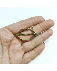 Metal Kolye Ucu- Dudak Figürü Model