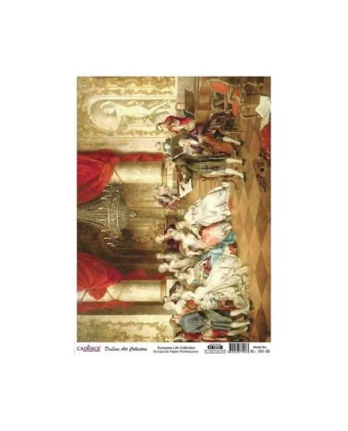 CADENCE DELUXE ART AVRUPA'DA YAŞAM PİRİNÇ DEKOPAJ MODEL EL-001 (30X42)