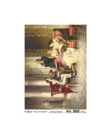 CADENCE DELUXE ART AVRUPA'DA YAŞAM PİRİNÇ DEKOPAJ MODEL EL-002 (60X85)