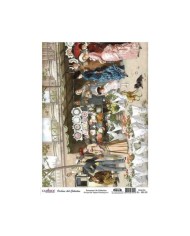 CADENCE DELUXE ART AVRUPA'DA YAŞAM PİRİNÇ DEKOPAJ MODEL EL-003 (30X42)