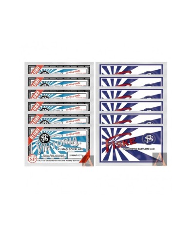 TOZ KUMAŞ BOYASI SET (6 KOYU MAVİ + 6 FİSKE)