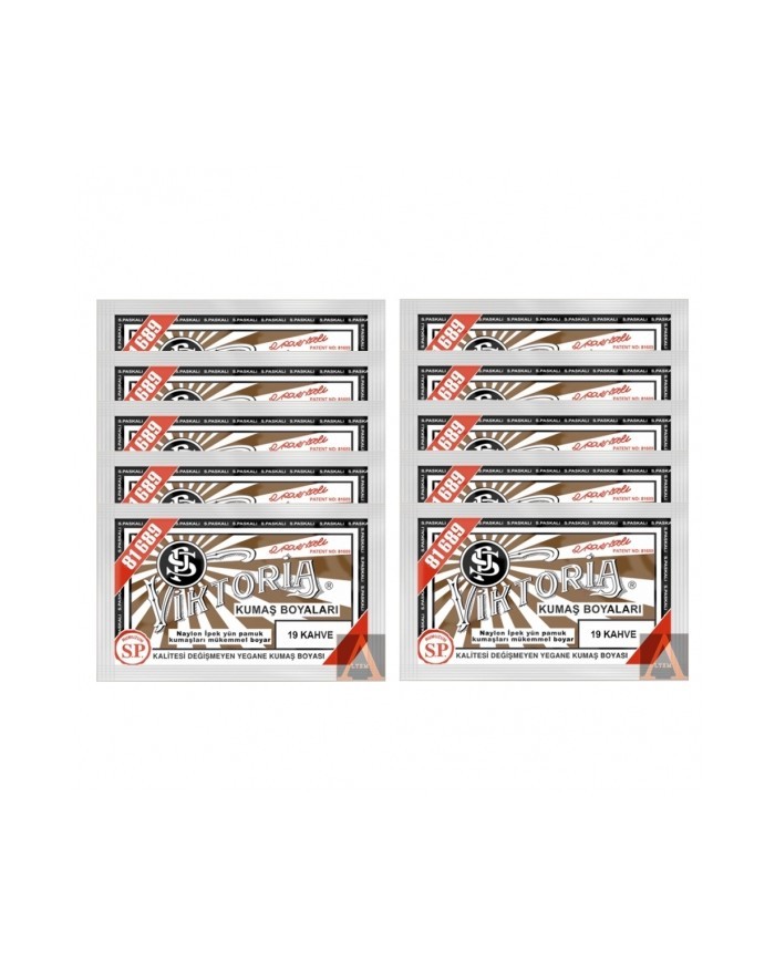 TOZ KUMAŞ BOYASI KAHVE 10 'LU SET