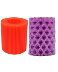 Petek Silindir Silikon Mum Kalıbı M-65