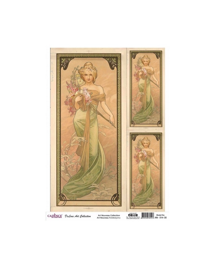 ART NOUVEAU KOLEKSİYONU AN-14 30X42CM