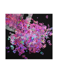 GLİTTER HARF PUL PEMBE 5 GR