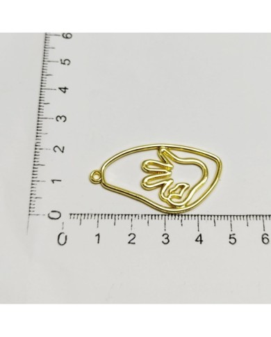 Metal Kolye Ucu - OK Figürü