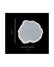 EPOKSİ REÇİNE BARDAK ALTI KALIP - DALGALI YUVARLAK - B14