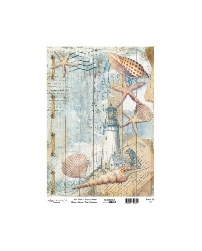 Model 787 Deniz Koleksiyonu Cadence Pirinç Dekopaj Kağıdı 30x42cm