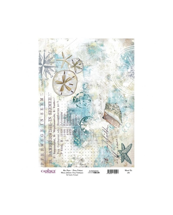 Model 791 Deniz Koleksiyonu Cadence Pirinç Dekopaj Kağıdı 30x42cm