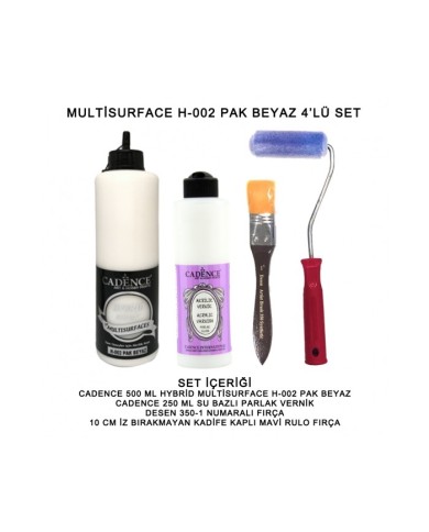 500ML H:02 PAK BEYAZ HYBRİD + 250ML PARLAK VERNİK 4'LÜ SET