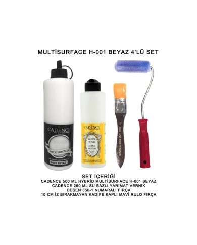 500ML H:01 BEYAZ HYBRİD + 250ML YARIMAT VERNİK 4'LÜ SET