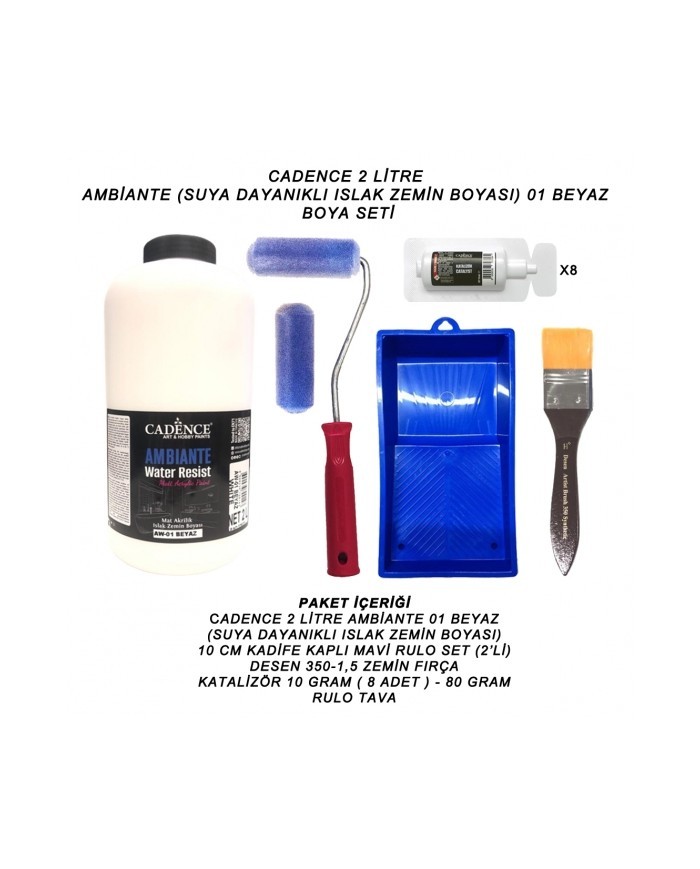 2 LİTRE AMBİANTE 01 BEYAZ SET