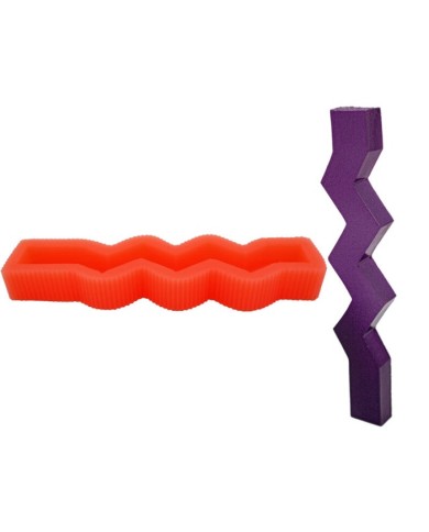 Zikzak Dalga Silikon Mum Kalıbı M-168