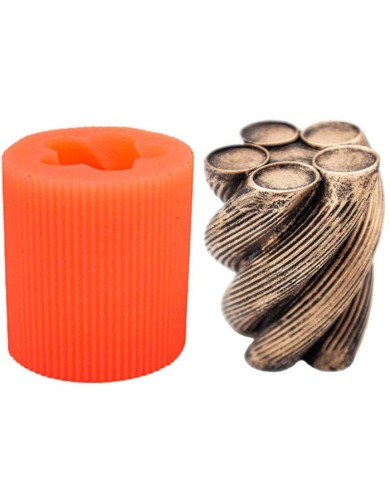 Burgu Sarmal Silikon Mum Kalıbı M-176