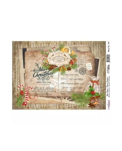 Model 767 Yılbaşı Cadence Pirinç Dekopaj Kağıdı 30x42cm