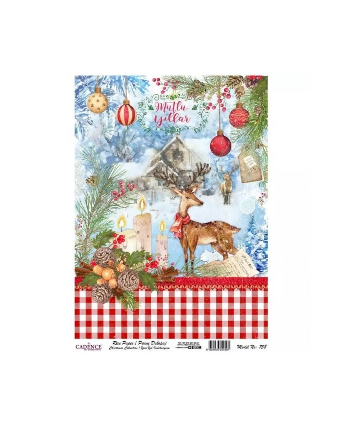 Model 758 Yılbaşı Cadence Pirinç Dekopaj Kağıdı 30x42cm