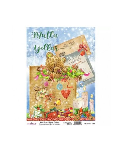 Model 752 Yılbaşı Cadence Pirinç Dekopaj Kağıdı 30x42cm