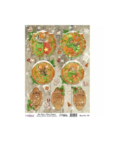 Model 770 Yılbaşı Cadence Pirinç Dekopaj Kağıdı 30x42cm.