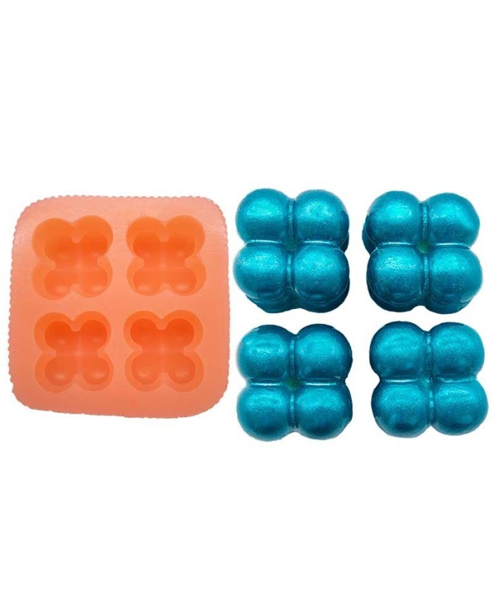 Küçük 4'lü Bubble Silikon Mum Kalıbı M-186