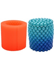 Boncuk Silindir Silikon Mum Kalıbı M-175