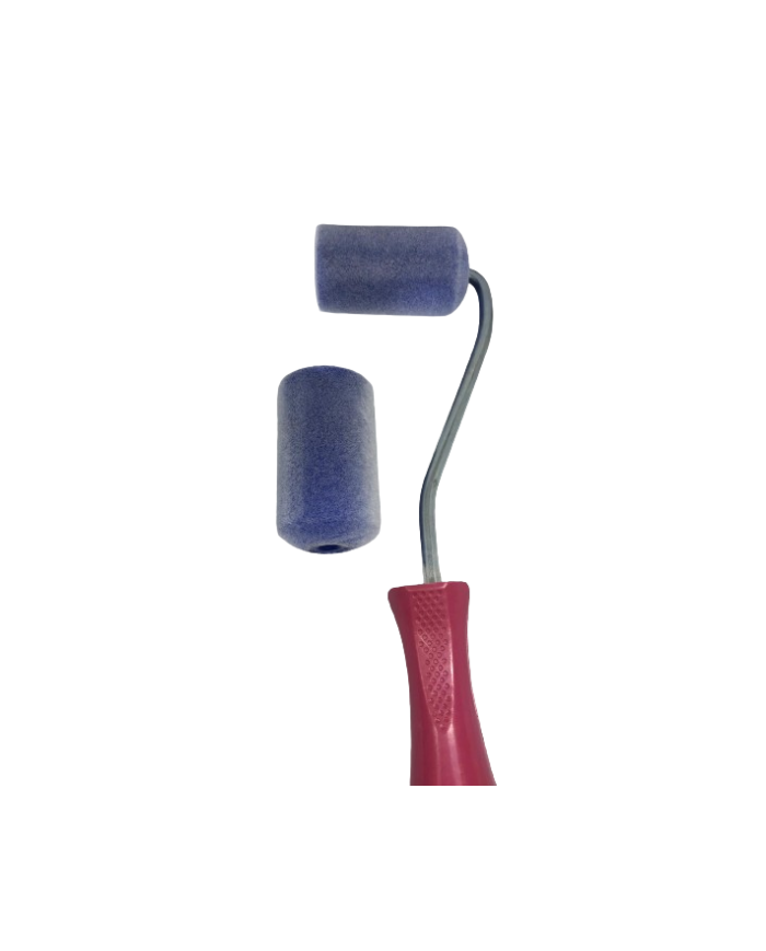 5 CM SÜNGER ÜSTÜ KADİFE KAPLI RULO FIRÇA SET 2'Lİ