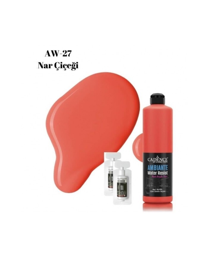 AW27 Nar Çiçeği Ambiante Islak Zemin Boyası 500ML + Katalizör 20GR