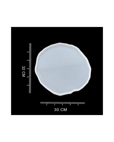 TIRTIKLI YUVARLAK TEPSİ REÇİNE EPOKSİ KALIP - T4