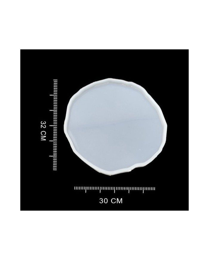 TIRTIKLI YUVARLAK TEPSİ REÇİNE EPOKSİ KALIP - T4