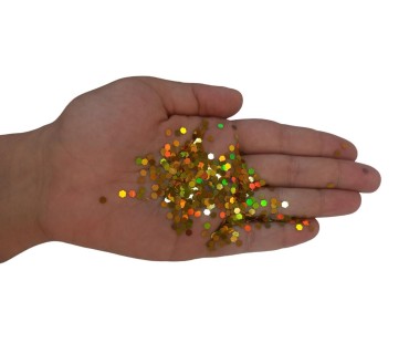 Epoksi Süsleme Glitter Pul Altıgen Koyu Gold - 5 gr