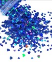 Epoksi Süsleme Glitter Pul Kalp Saks Mavi - 5 gr