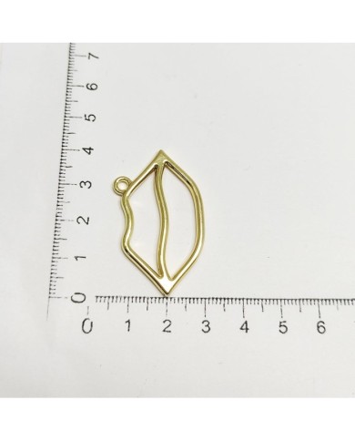Metal Kolye Ucu- Dudak Figürü Model