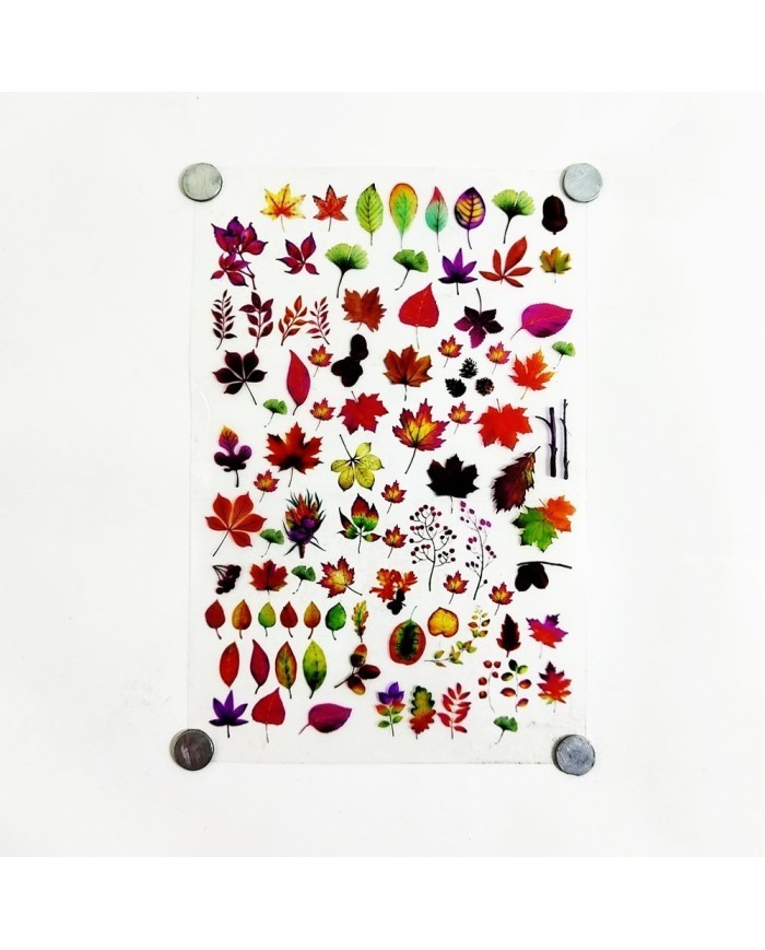Reçine Epoksi Sticker - Yapraklar 2