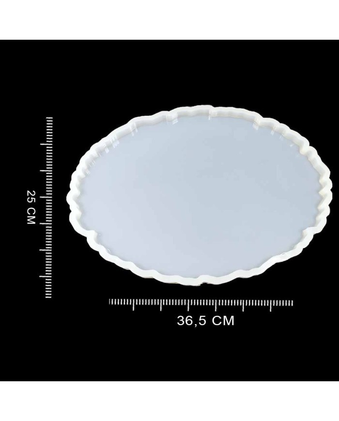 Dalgalı Oval Tepsi Reçine Epoksi Kalıp - T7