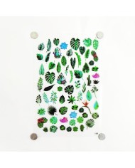 Reçine Epoksi Sticker - Yapraklar 3