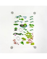 Reçine Epoksi Sticker - Karışık Yaprak