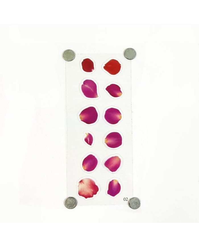 Reçine Epoksi Sticker - Kırmızı Yaprak