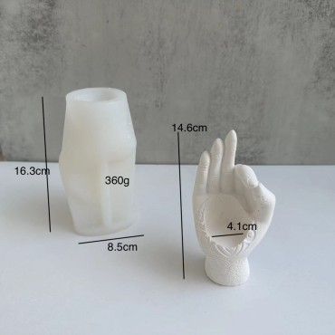 EL Modeli Tealight Silikon Kalıp Beton Mum Kod 910B