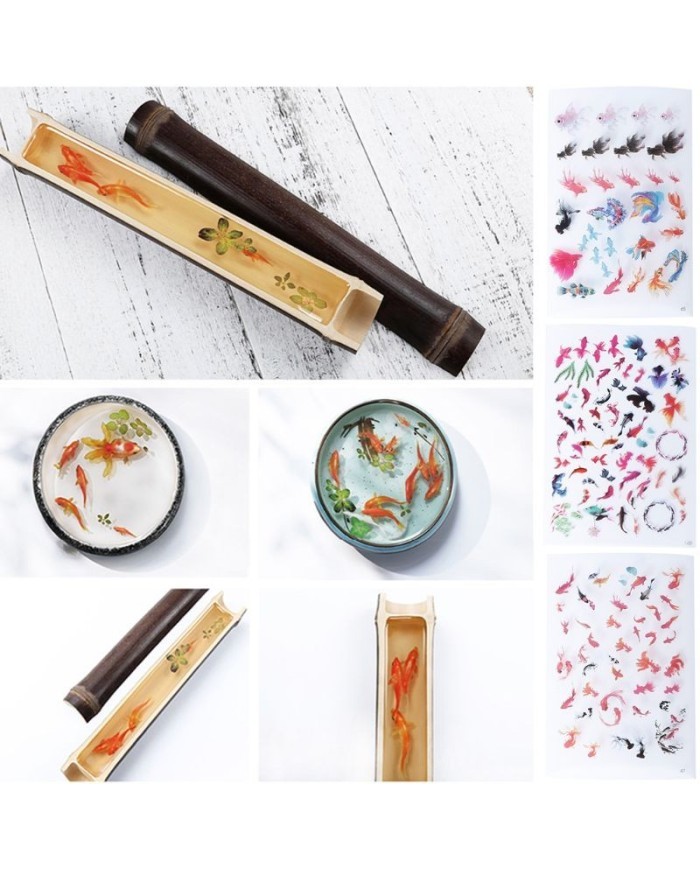 Reçine Epoksi Sticker - Yapraklar 2