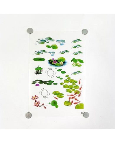 Reçine Epoksi Sticker - Karışık Yaprak